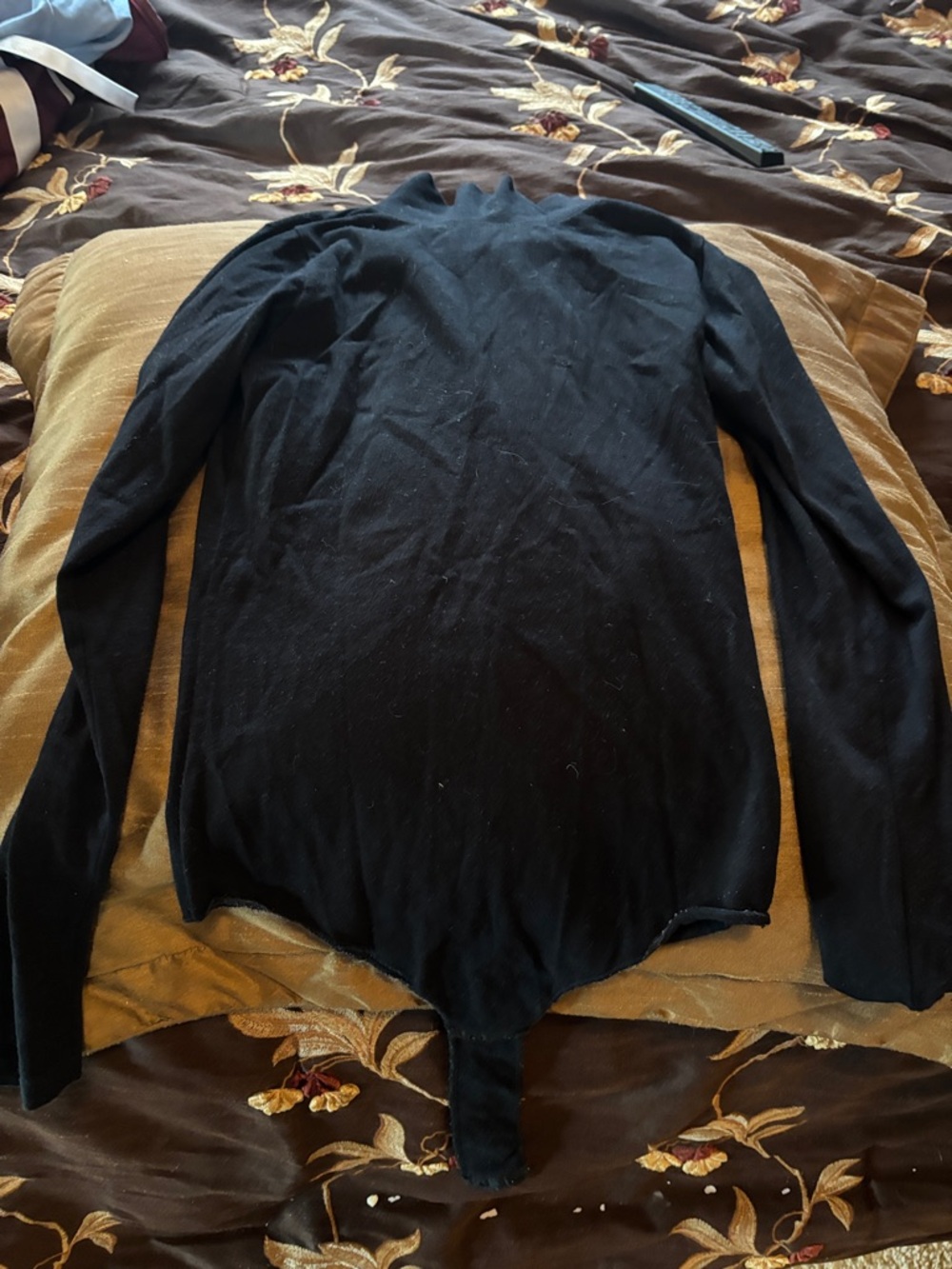 Brandy Melville Black Long-Sleeve Bodysuit